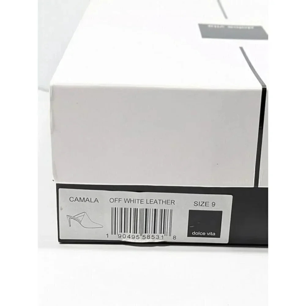 Dolce Vita Women's Camala White Leather High-Heel Mules Size 9 (MSRP $150) - Picture 10 of 10